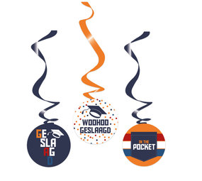 Party Love NL Hangdecoratie Geslaagd In The Pocket 65CM (3ST) Party Love NL Hangdecoratie Geslaagd In The Pocket 65CM (3ST)